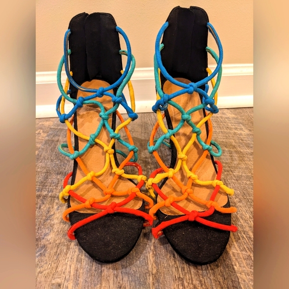 Charlotte Russe Colorful Knotted Heels - Picture 3 of 3